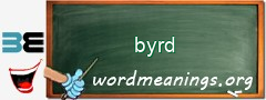 WordMeaning blackboard for byrd